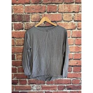 Lululemon Back In Action Long Sleeve Shirt Gray Black Athletic Size 10